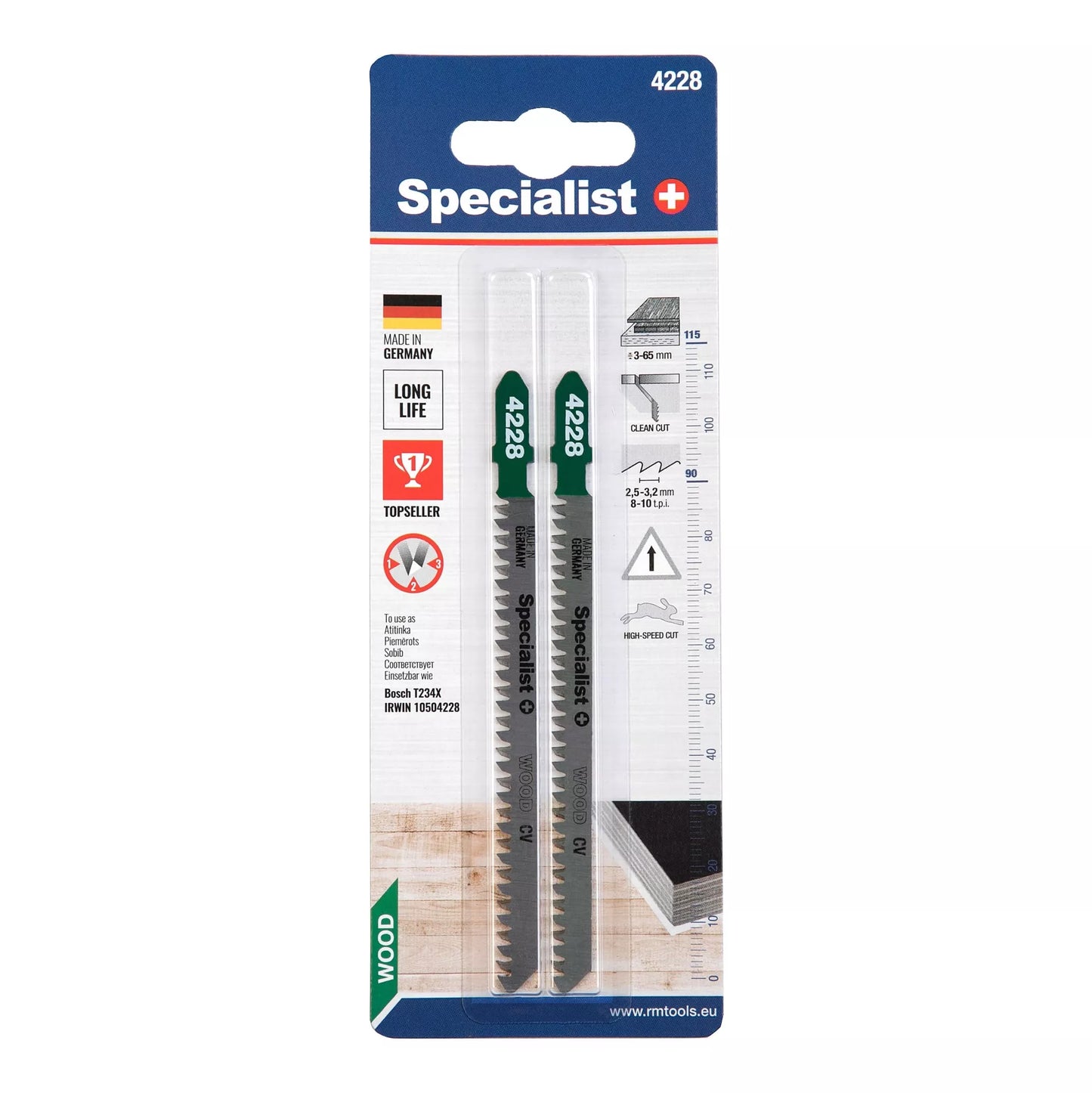 SPECIALIST+ pjūklelis 4228 (T234X) 115 mm, 2 vnt.