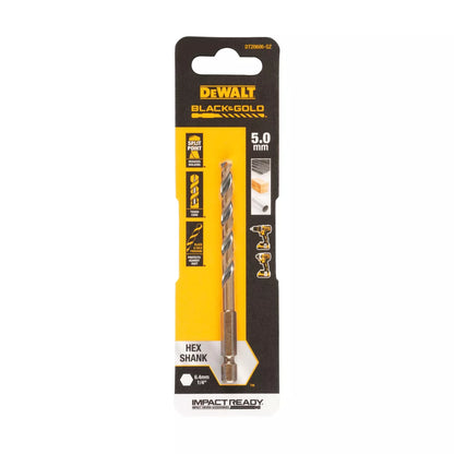 Grąžtas metalui HEX 1/4, 5,0 mm, DeWALT