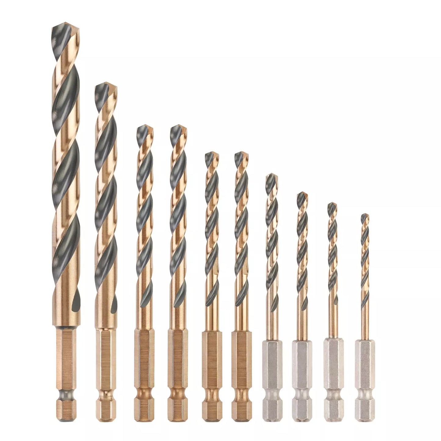 Grąžtų metalui rinkinys HEX 1/4, DeWALT, 10 vnt.