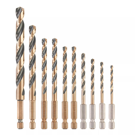 Grąžtų metalui rinkinys HEX 1/4, DeWALT, 10 vnt.