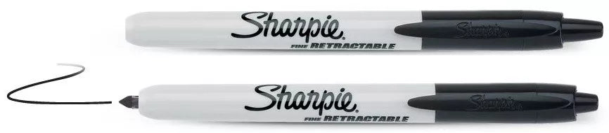 Mark. „Sharpie" RETRACTABLE juod. sp.