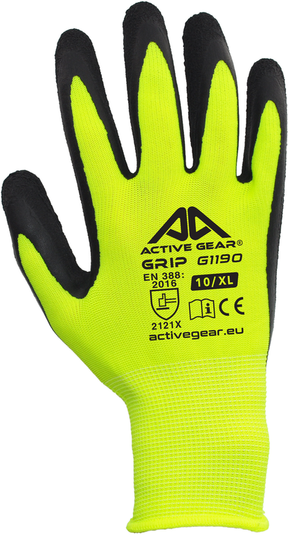 Pirštinės aplietos lateksu Active Grip, 10/XL, ACTIVE GEAR