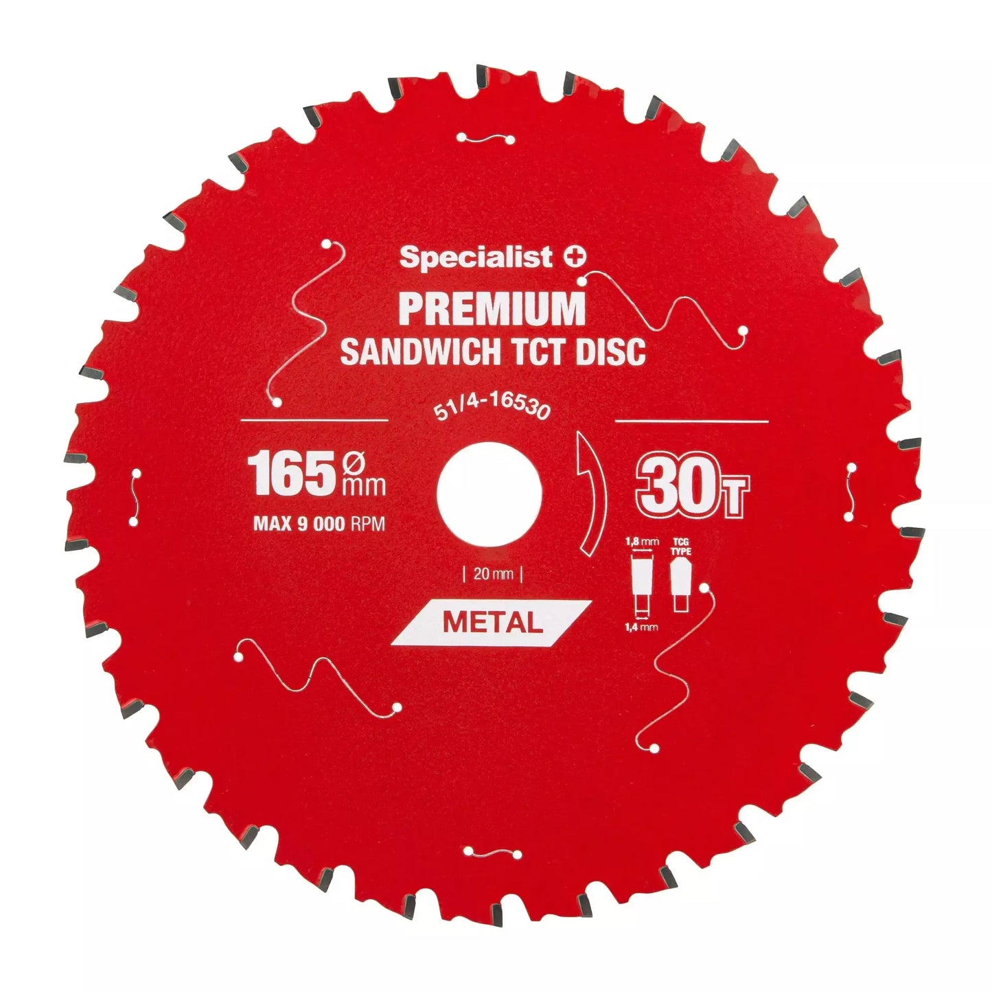 Pjovimo diskas 165x30Tx20mm, Sandwich PREMIUM, SPECIALIST+