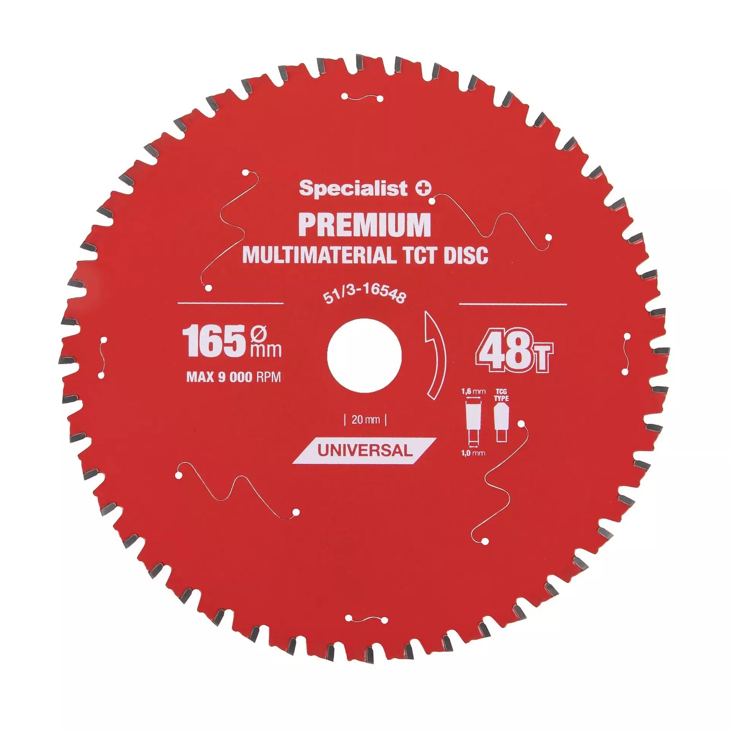 Pjovimo diskas 165x48Tx20mm, Multimaterial PREMIUM, SPECIALIST+