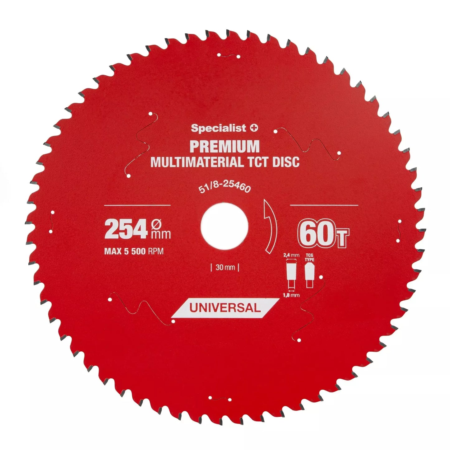 Pjovimo diskas 254x60Tx30mm, Multimaterial PREMIUM, SPECIALIST+