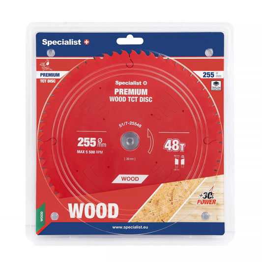 Pjovimo diskas 255x48Tx30mm, Wood PREMIUM, SPECIALIST+