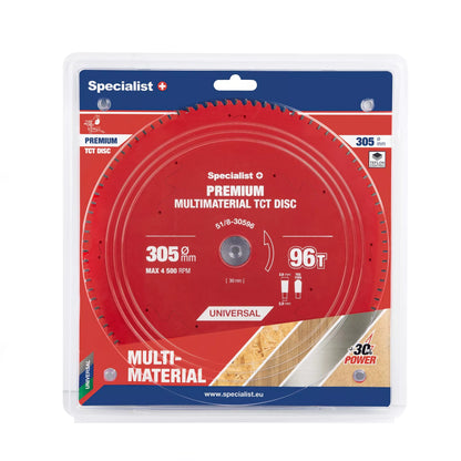 Pjovimo diskas 305x96Tx30mm, Multimaterial PREMIUM, SPECIALIST+