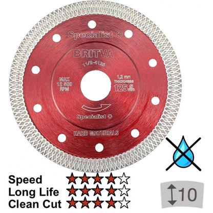 SPECIALIST+ deim. diskas BRITVA, 125x1.2x22 mm