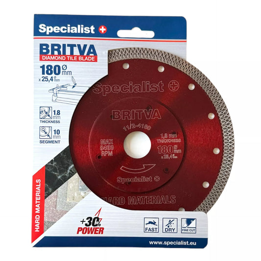 SPECIALIST+ deim. diskas BRITVA, 180x1,8x25,4 mm