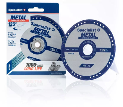 SPECIALIST+ deim. pj. diskas metalui 125x1.4x22.23 mm