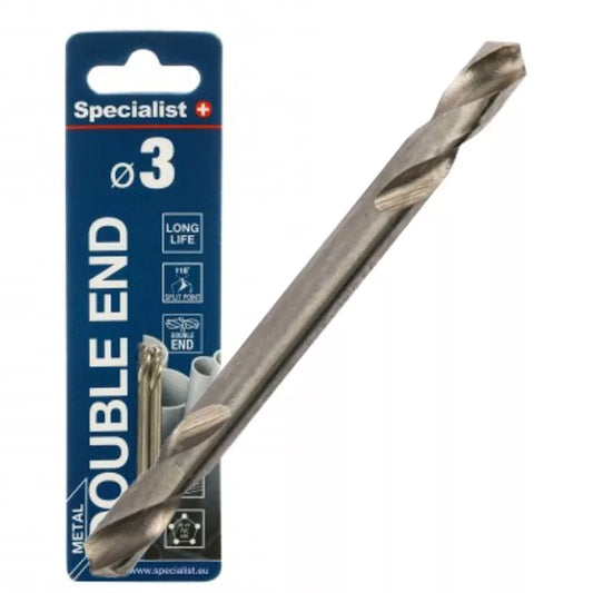 SPECIALIST+ dvip. metalo grąžtas HSS, 3 mm, 2 vnt.