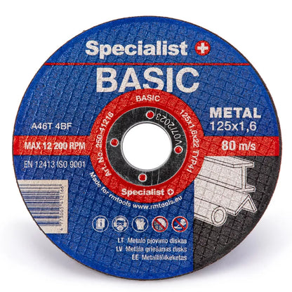SPECIALIST+ metalo pj. diskas BASIC, 125x1.6x22 mm