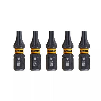 Sukimo antgaliukai FLEXTORQ T15 25 mm, DeWALT, 5 vnt.